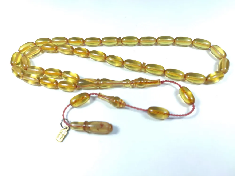 Ayhan Turan Usta İşi̇ İmzalı 0.6 Mi̇li̇m Şeffaf Deli̇m Alman Zar Kehri̇bar küçük resim 2