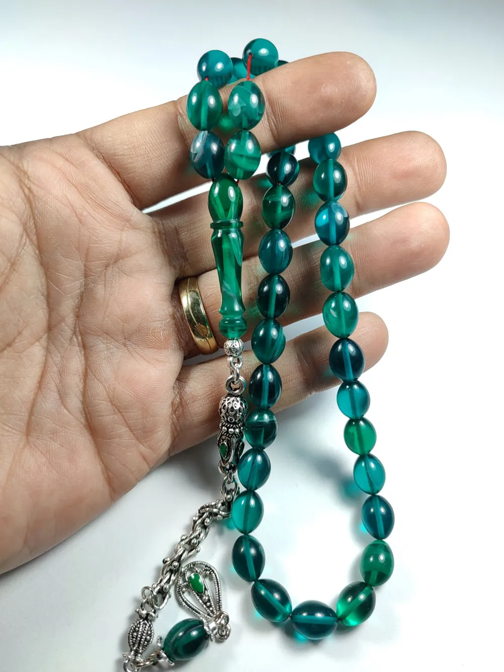 Alman Gümüş Püskül Kombi̇nli̇ 0.6 Deli̇m Sıkma Kehri̇bar küçük resim 4