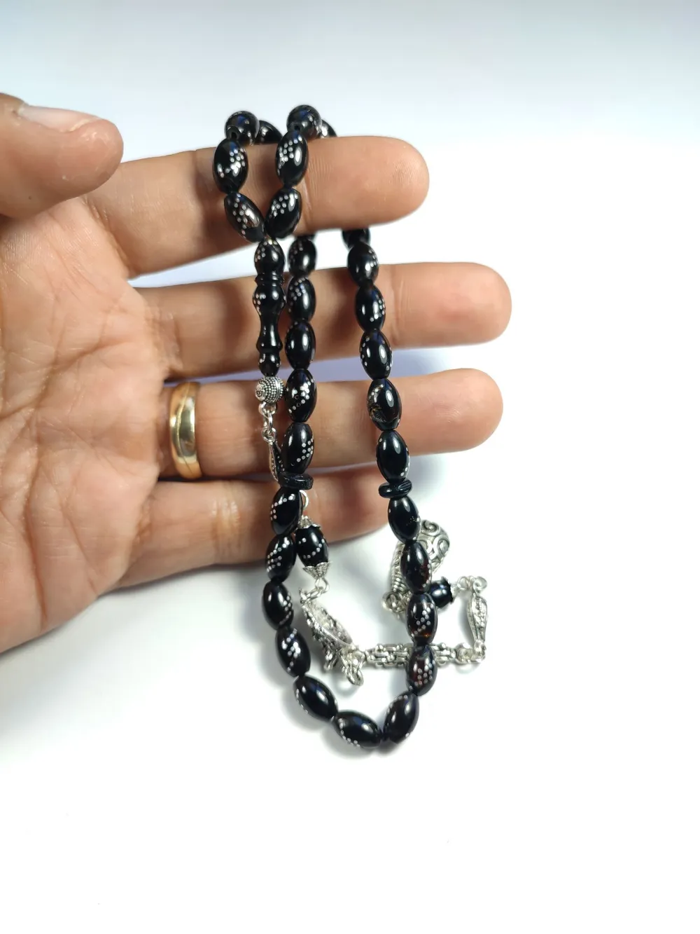 Alman Gümüş Püküllü Gümüş Çakımlı Yusur (Deni̇z Mercanı) küçük resim 2