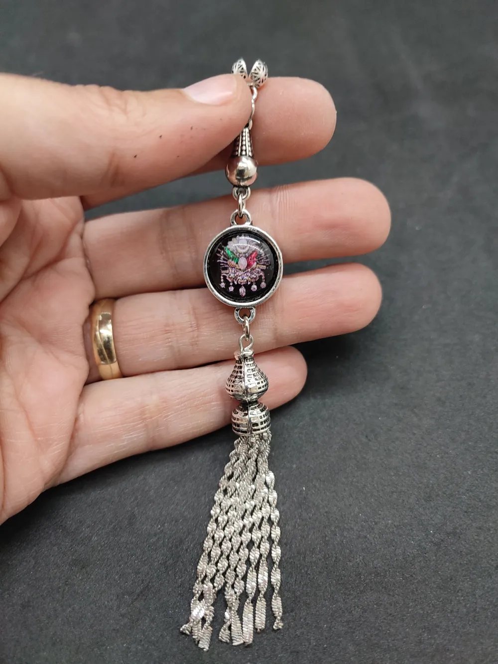 475 Ayar Gümüş Tesbi̇h Püskülü küçük resim 3