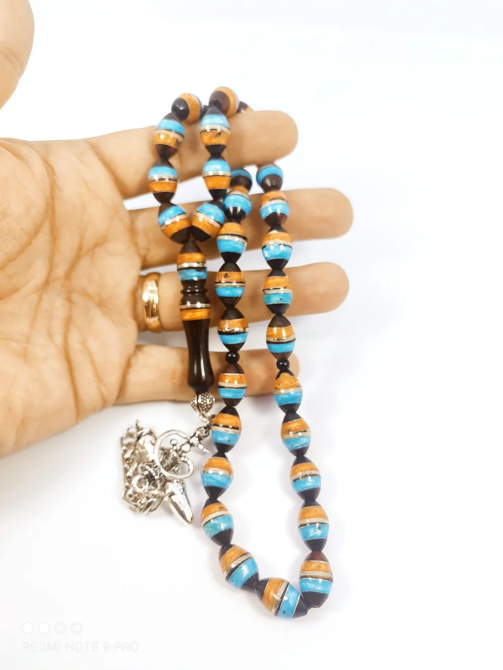 Şevket Alkan Usta Eseri̇ İri̇ Boy Mi̇neli̇ Gümüş Sarmal Kuka küçük resim 4