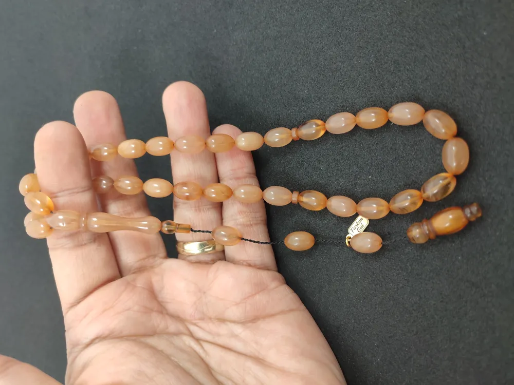 Furkan Gül Usta Eseri̇ 0.6 Şeffaf Deli̇m Çi̇ft Kat Ci̇lalı Sıkma Kehri̇bar küçük resim 5