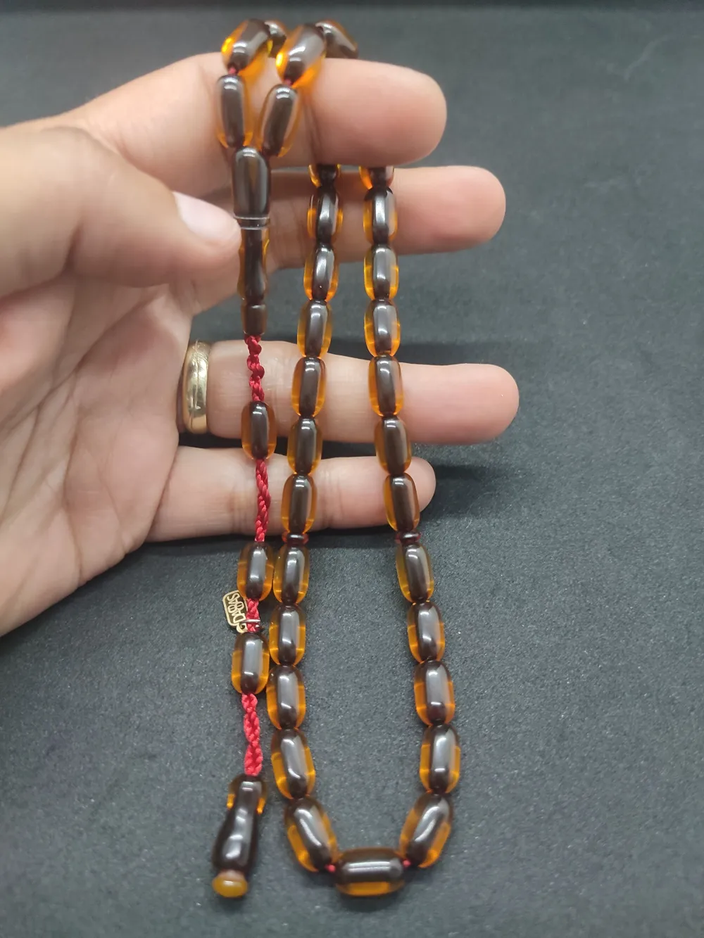 Dabbas Usta Eseri̇ İmzalı El Boy Alman Faturan Sıkma Kehri̇bar küçük resim 5