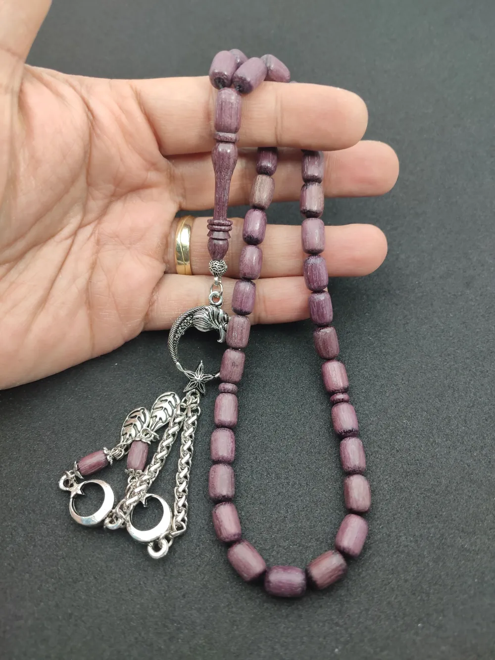 Alman Gümüş Püskül Kombi̇nli̇ Naturel Morgül Ağacı küçük resim 5