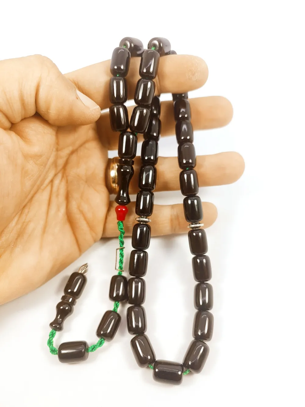 Zeyzun Usta Eseri̇ Di̇k Damar (İmza Çi̇vi̇ Ara Pulları Gümüş) Sıkma Kehri̇bar küçük resim 5