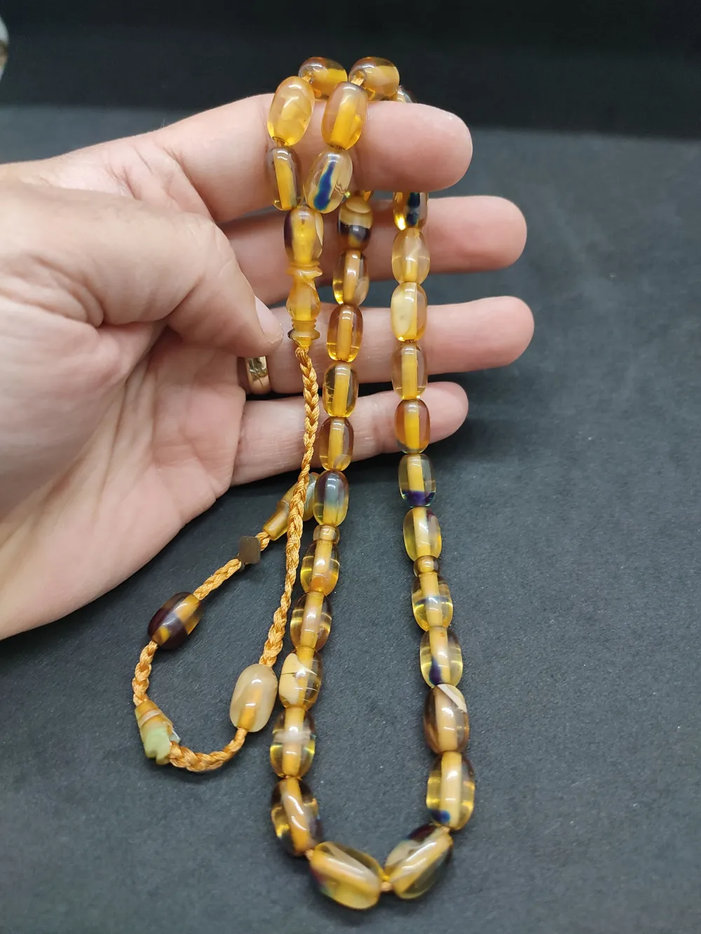 Junai̇d Hasan Usta Eseri̇ Kat Kat İpe Di̇zi̇li̇ Eski̇ Usul Çalışılma Ateş-İ Kehri̇bar küçük resim 4