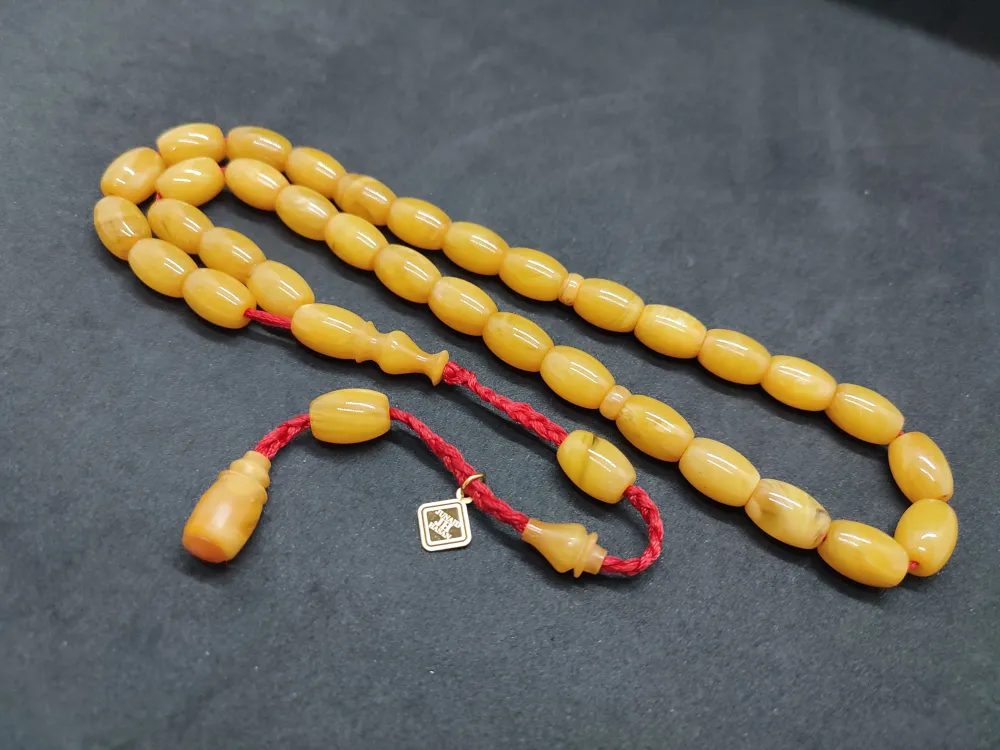 Junai̇d Hasan Usta Eseri̇ Kat Kat İpe Di̇zi̇li̇ Eski̇ Usul Çalışılma Sıkma Kehri̇bar