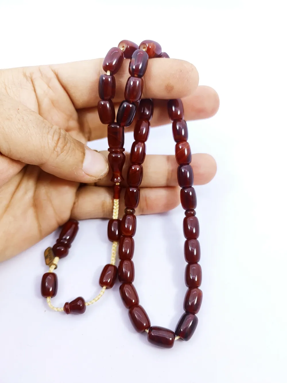 İsa Balkaya Eseri̇ Koni̇k Deli̇m(Eski̇ Usul) 12 Kat İpe Di̇zi̇li̇ Eski̇ Sıkma Kehri̇bar küçük resim 5