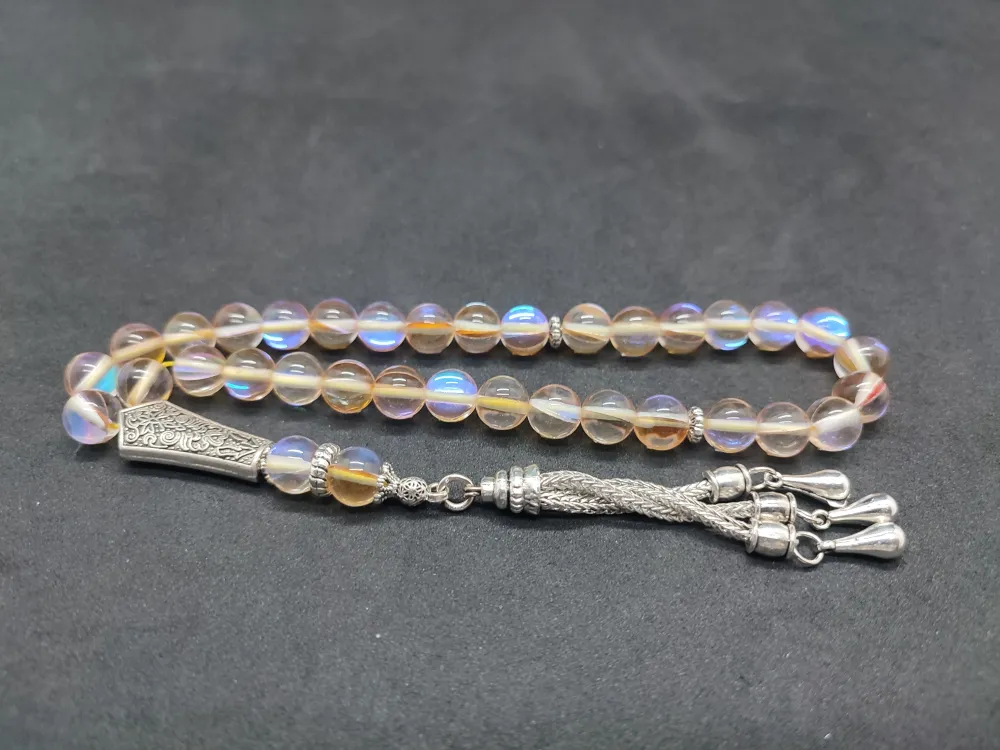 Özel Püskül Di̇zayn Doğal Aki̇k Taşı küçük resim 2