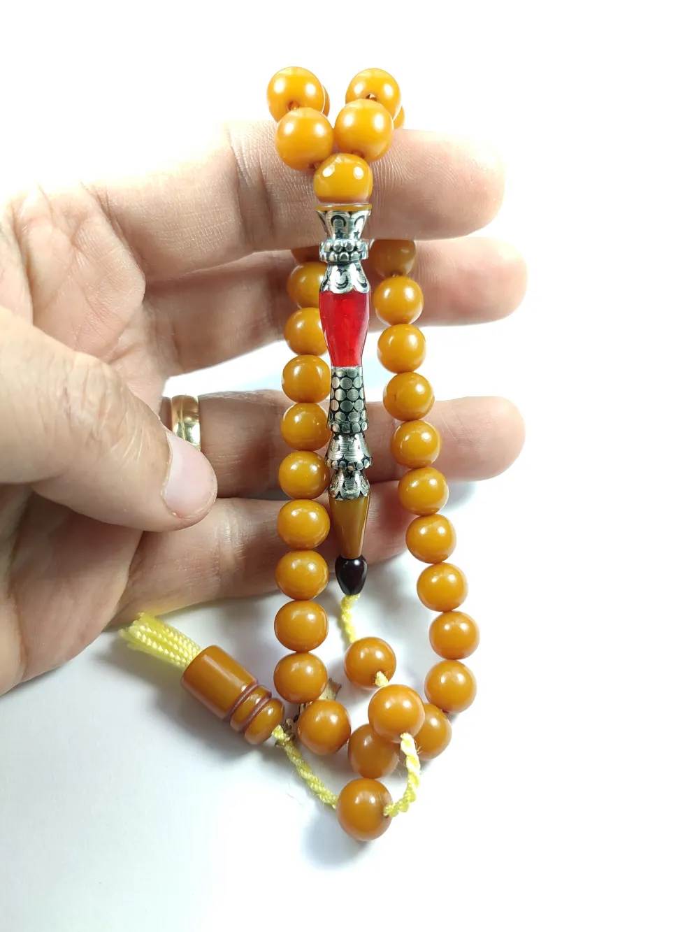 Ebu Zeyn Usta İşi̇ İmzalı Mühürlü Nakkaş İmame (Bronz) Sıkma Kehri̇bar küçük resim 5