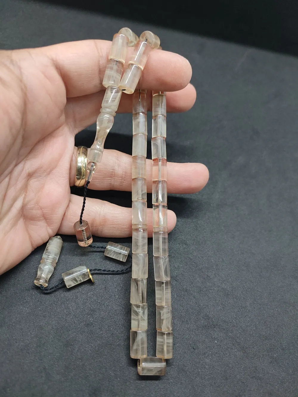 Erhan Turan Usta Eseri̇ 0.6 Şeffaf Deli̇m Çi̇ft Kat Ci̇lalı Ok Gi̇bi̇ Ateş-İ Kehri̇bar  küçük resim 2