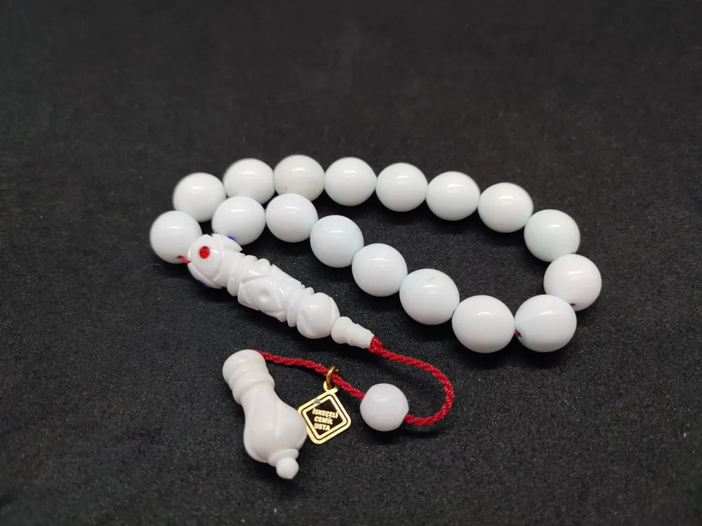 İskeçeli̇ Cemi̇l Usta Eseri̇ Turkuaz Ci̇lalı İmame Hi̇tame Kalem Oyma Deve Kemi̇ği̇ küçük resim 2