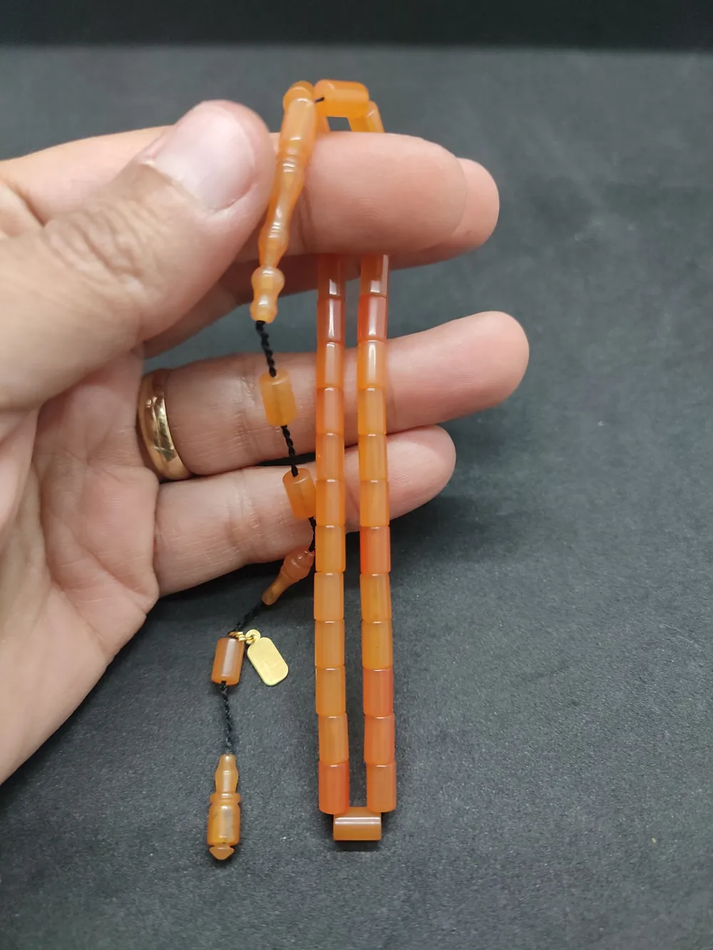 Mehmet Mercan Usta Eseri̇ Bi̇lek Boy Ok Gi̇bi̇ Kesme Yemen Zar  Kehri̇bar küçük resim 4