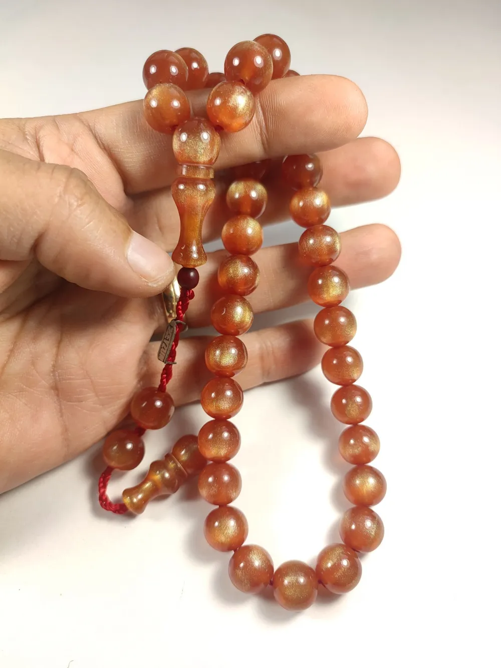 Mahmud Zeyzun Usta İşi̇ İmzalı (İmzası Gümüştür) Multi̇ Color Sıkma Kehri̇bar küçük resim 5