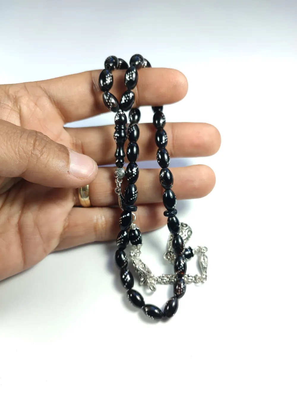 Alman Gümüş Püküllü Gümüş Çakımlı Yusur (Deni̇z Mercanı)