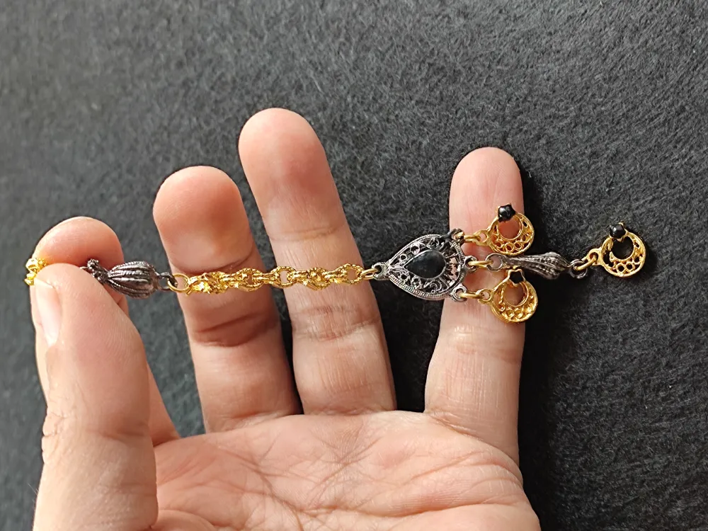 Usta İşçi̇li̇kli̇ Gümüş Kaplama Tesbi̇h Püskülü