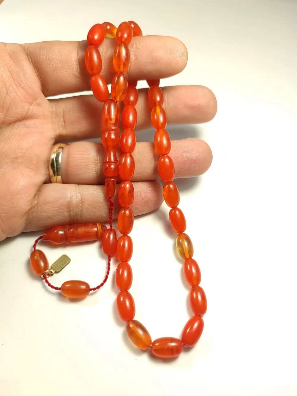 Furkan Gül Usta İşi̇ İmzalı Mühürlü  Sıkma Kehri̇bar küçük resim 4