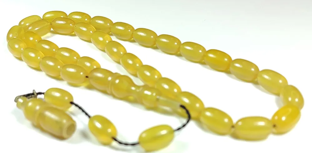 Hali̇l Hi̇lmi̇ Usta İşi̇ İmzalı Mühürlü Sıkma Kehri̇bar küçük resim 2