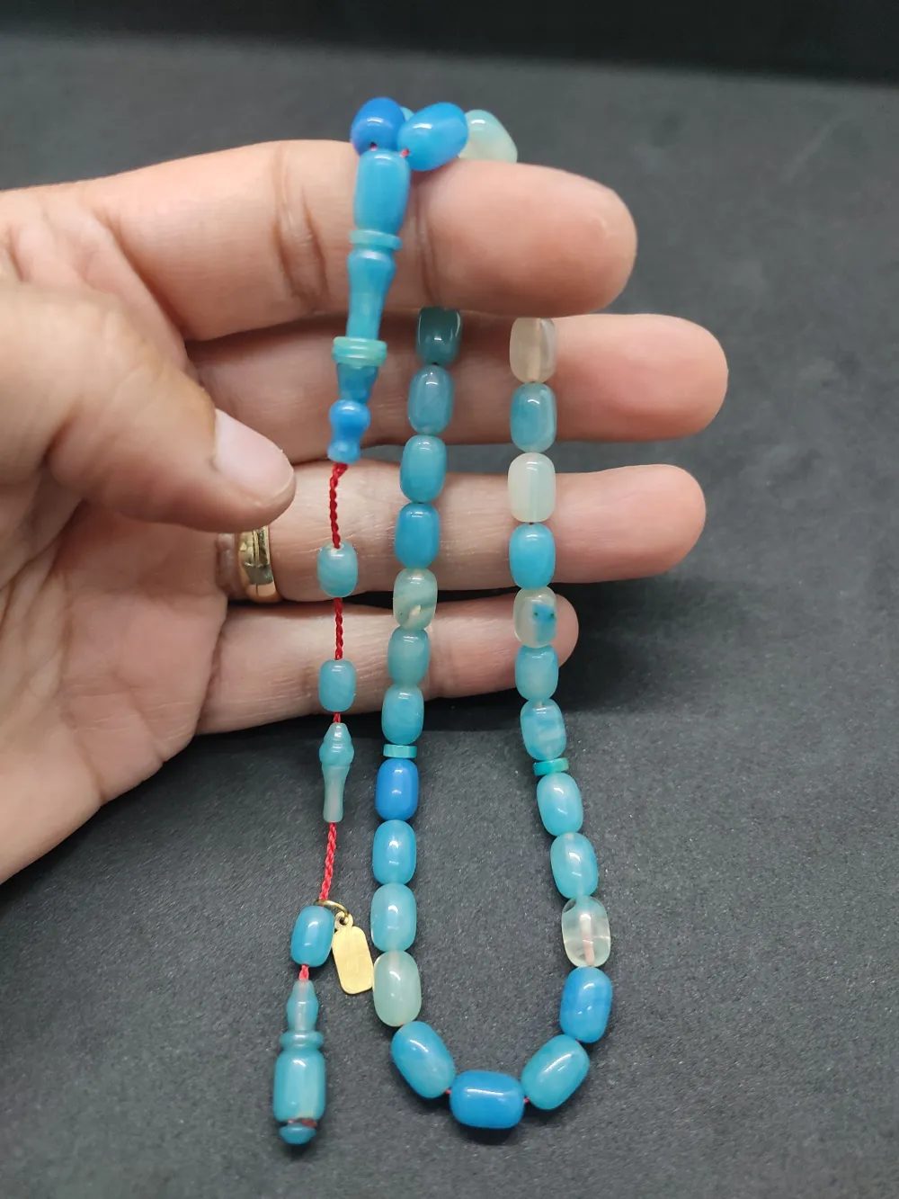 Uğur Şener Usta Eseri̇ İmame Halkalı Çi̇ft Kat Ci̇lalı Sıkma Kehri̇bar küçük resim 4