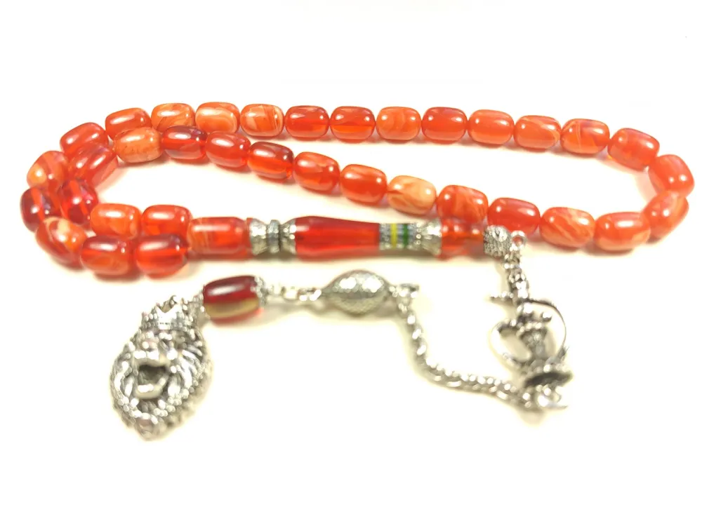 Nargi̇le Ve Aslan Başlı Püsküllü 925 Ayar Gümüş Nakkaş Objeden Katali̇n küçük resim 3