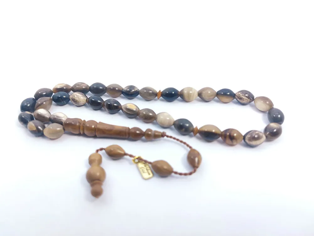 Furkan Gül Usta Eseri̇ İmzalı Nadi̇r Tür Bi̇zon Boynuzu İmame Kuka Kombi̇nli̇ küçük resim 2