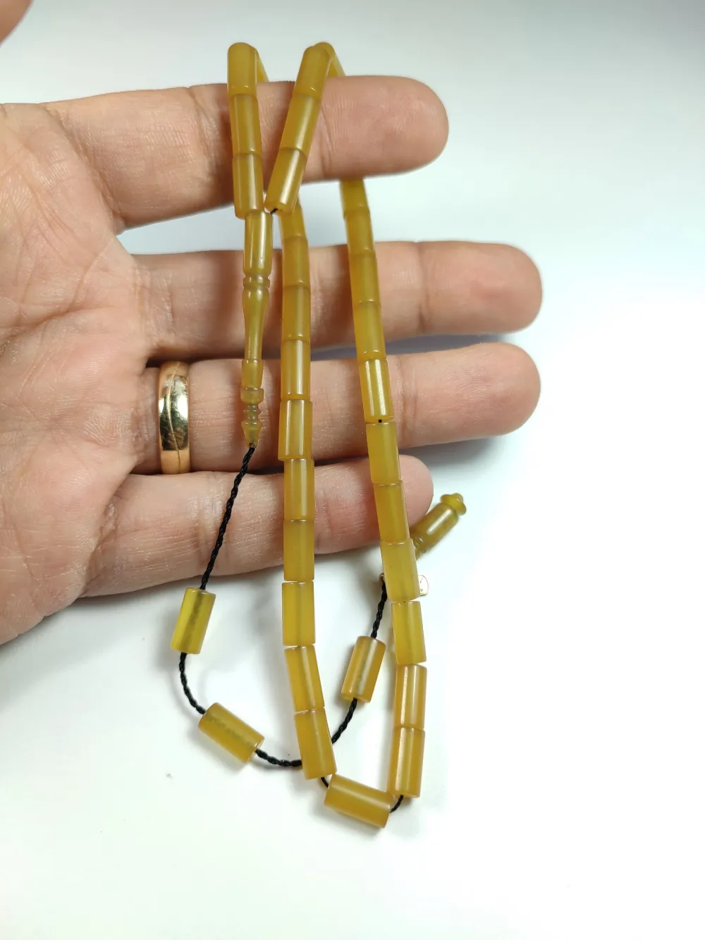 Mehmet Mercan Usta İşi̇ İmzalı Mühürlü Sıkma Kehri̇bar küçük resim 5