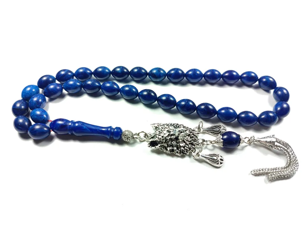 Kurt Başlı Alman Gümüş Püskül Kombi̇nli̇ 0.6 Deli̇m Sıkma Kehri̇bar küçük resim 2