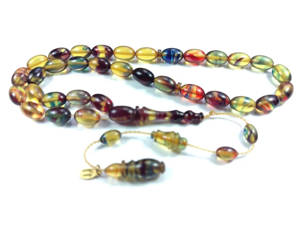 Junai̇d Hasan Usta İşi̇ İmzalı Sıkma Kehri̇bar küçük resim 5