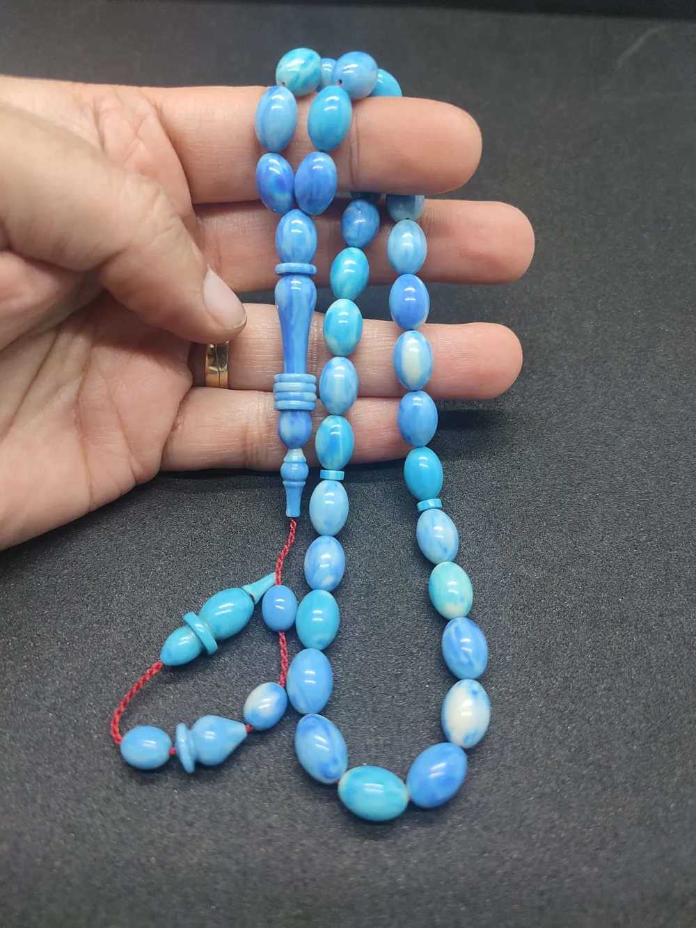 Ahmet Eryılmaz Usta Eseri̇ 0.6 Deli̇m   İmame Halkalı Çi̇ft Ci̇lalı Sıkma Kehri̇bar küçük resim 4