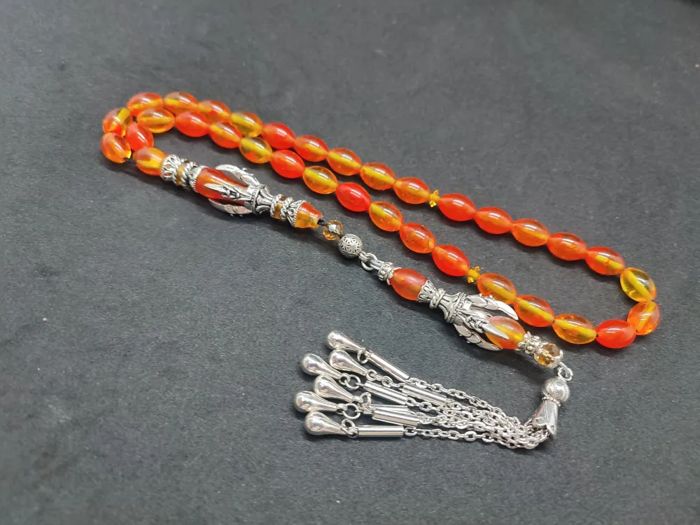 Zeyn Usta Eseri̇ Gümüş Nakkaş İmame Pençe Model Sıkma Kehri̇bar küçük resim 3