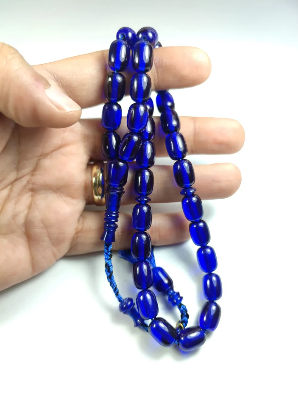 Junai̇d Hasan Usta İşi̇ İmzalı Mühürlü Sıkma Kehri̇bar küçük resim 5