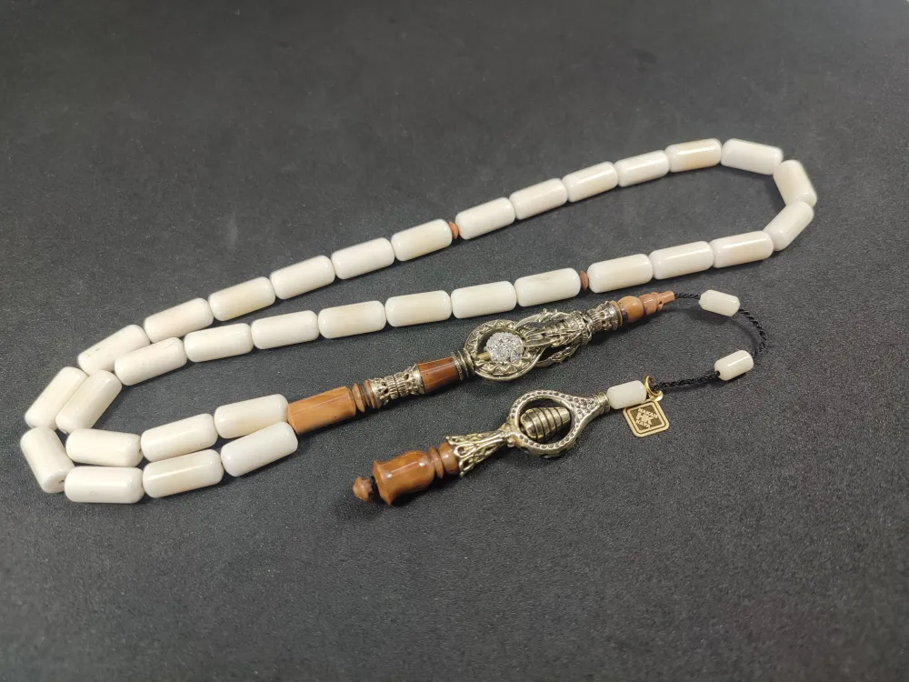 Hakan Kaya Usta  El İşçi̇li̇kli̇ Ağır Gümüş Nakkaşlı İri̇ Boy Deve Kemi̇ği̇ küçük resim 3