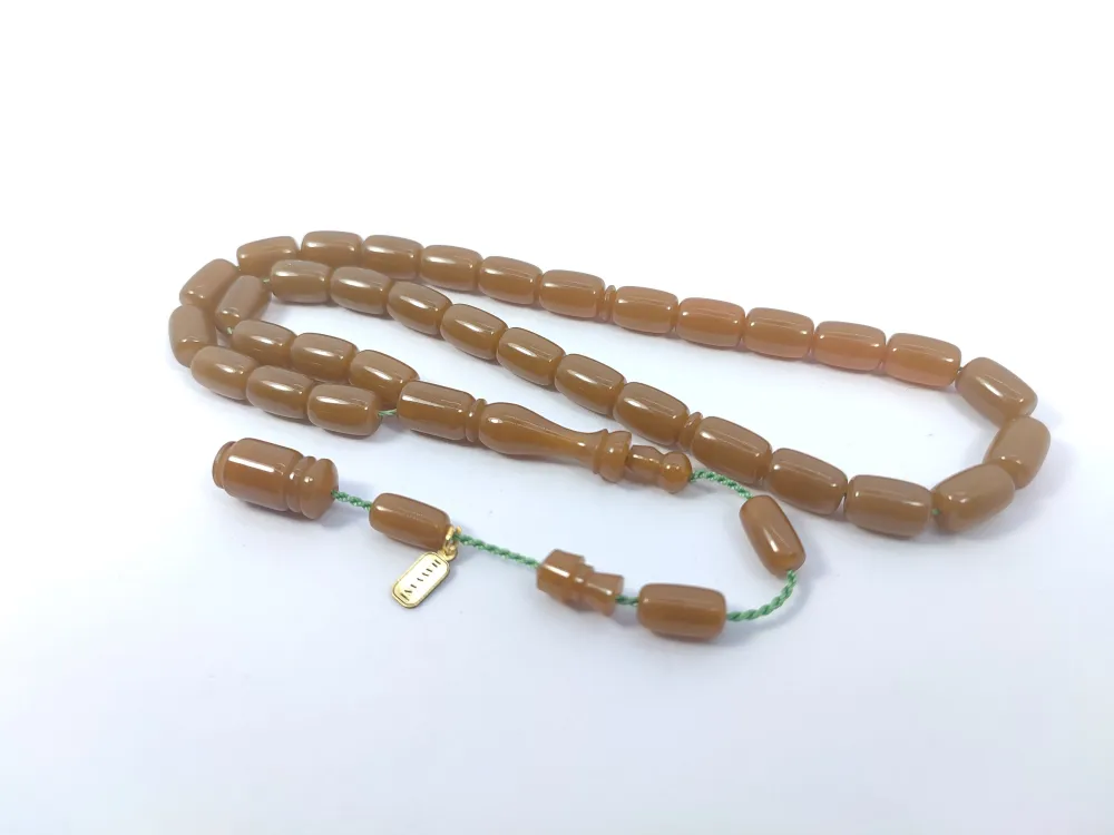 Hayyani̇ Usta İşi̇ İmzalı Rengi̇n Zi̇rvesi̇ Sıkma Kehri̇bar küçük resim 3