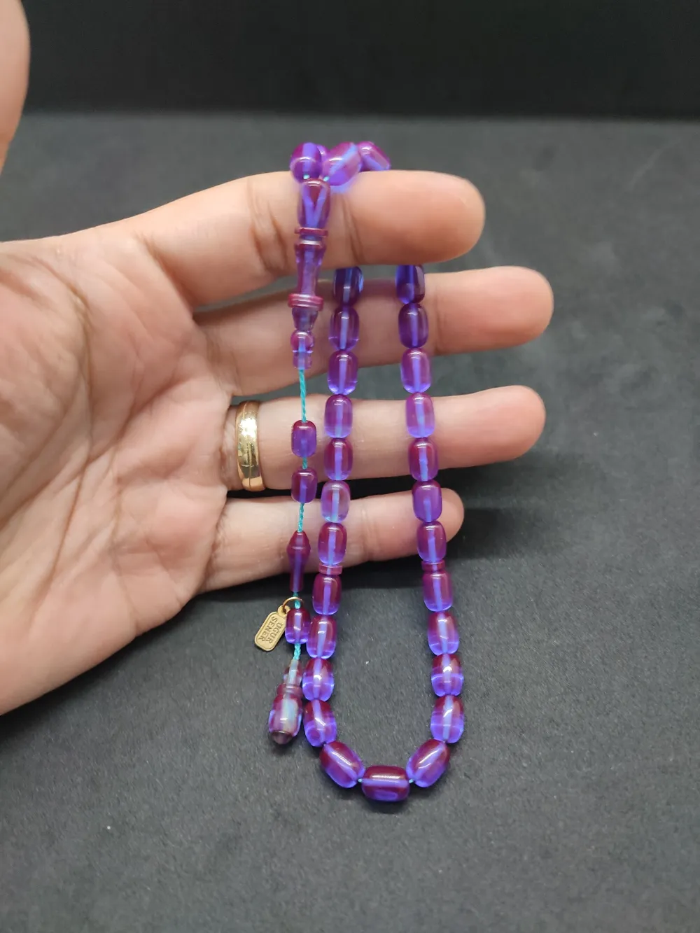 Uğur Şener Usta Eseri̇ İmame Halkalı Çi̇ft Kat Ci̇lalı Ateş-İ Kehri̇bar küçük resim 4