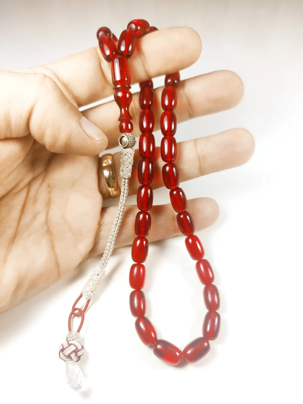 Darabacı Abdullah Usta Eseri̇ Trabzon Kazazi̇ye Püsküllü3 Kat Ci̇lalı Ateş Kehri̇bar küçük resim 5