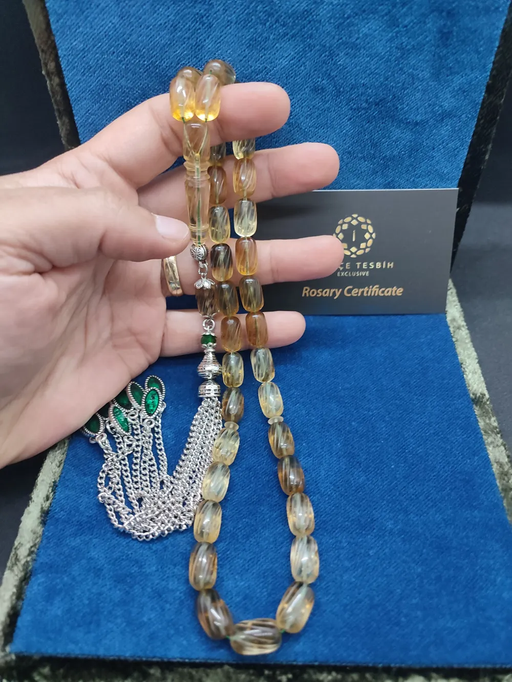 Gümüş Püsküllü Vıp Kutulu 34.10 Gr. Kalem Oyma Ukrayna Damla Kaya küçük resim 5