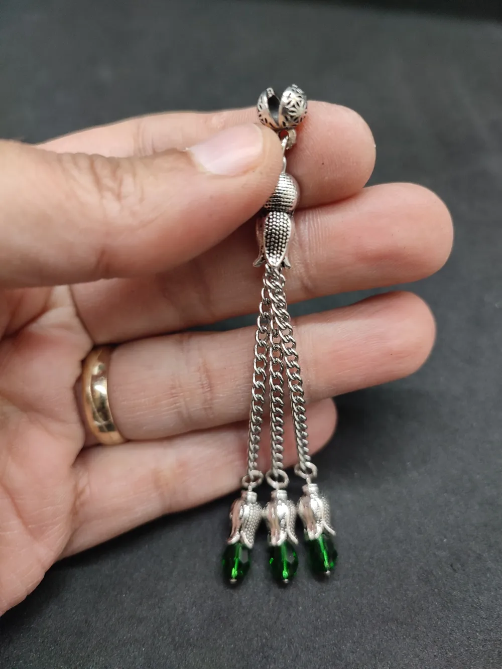 475 Ayar Gümüş Tesbi̇h Püskülü küçük resim 2