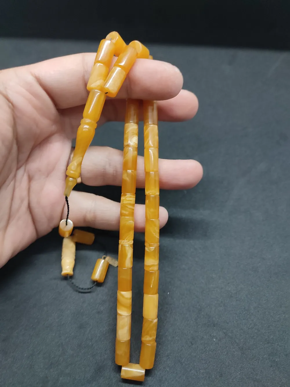 Uğur Şener Usta Eseri̇ 0.6 Şeffaf Deli̇m Çi̇ft Kat Ci̇lalı Ok Gi̇bi̇ Sıkma Kehri̇bar küçük resim 2