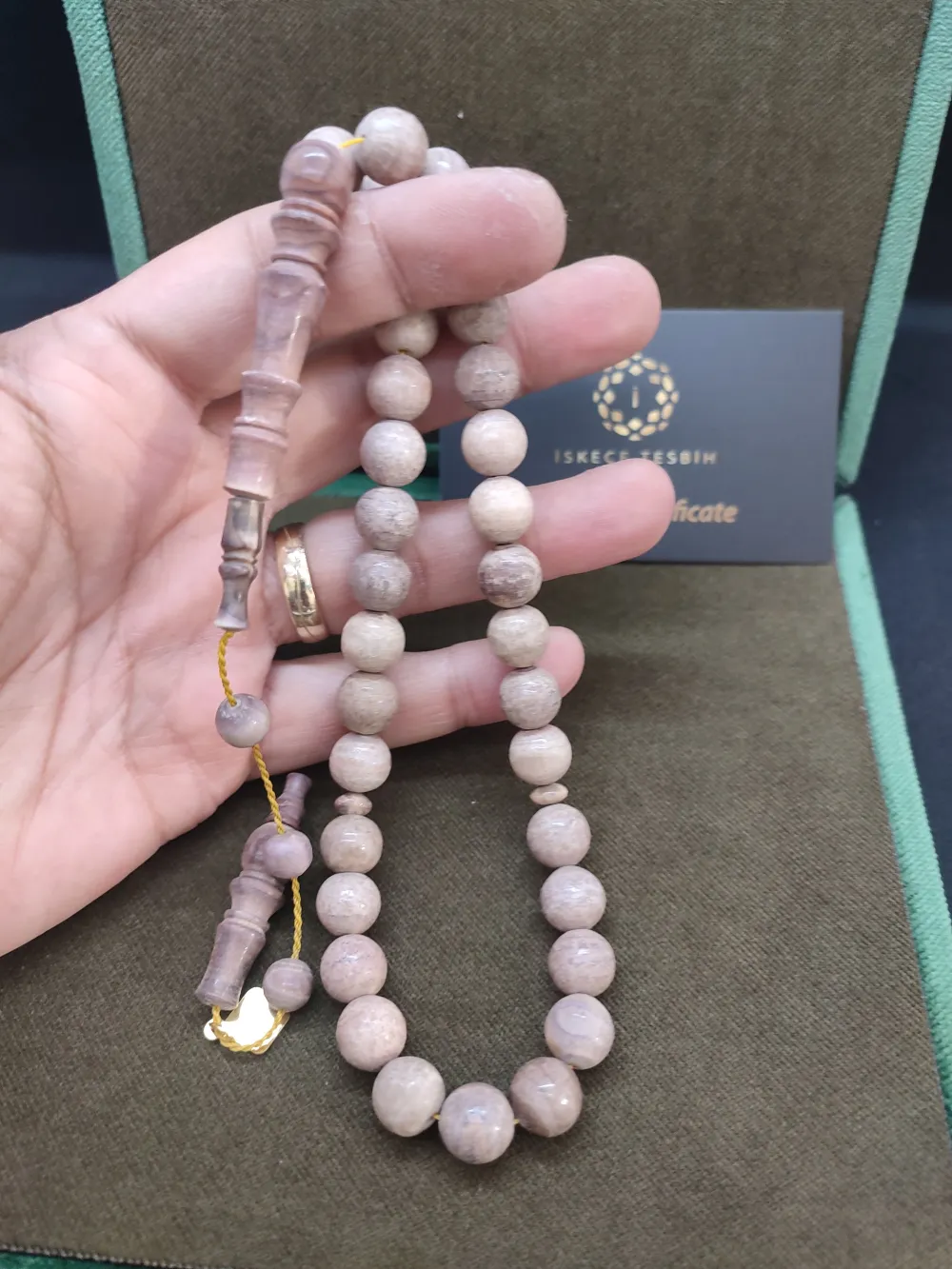 Başka Yerde Yok!İskeçeli̇ Cemi̇l Usta Eseri̇ Vıp Kutulu 19 Gr. Kızıl Mercan küçük resim 5