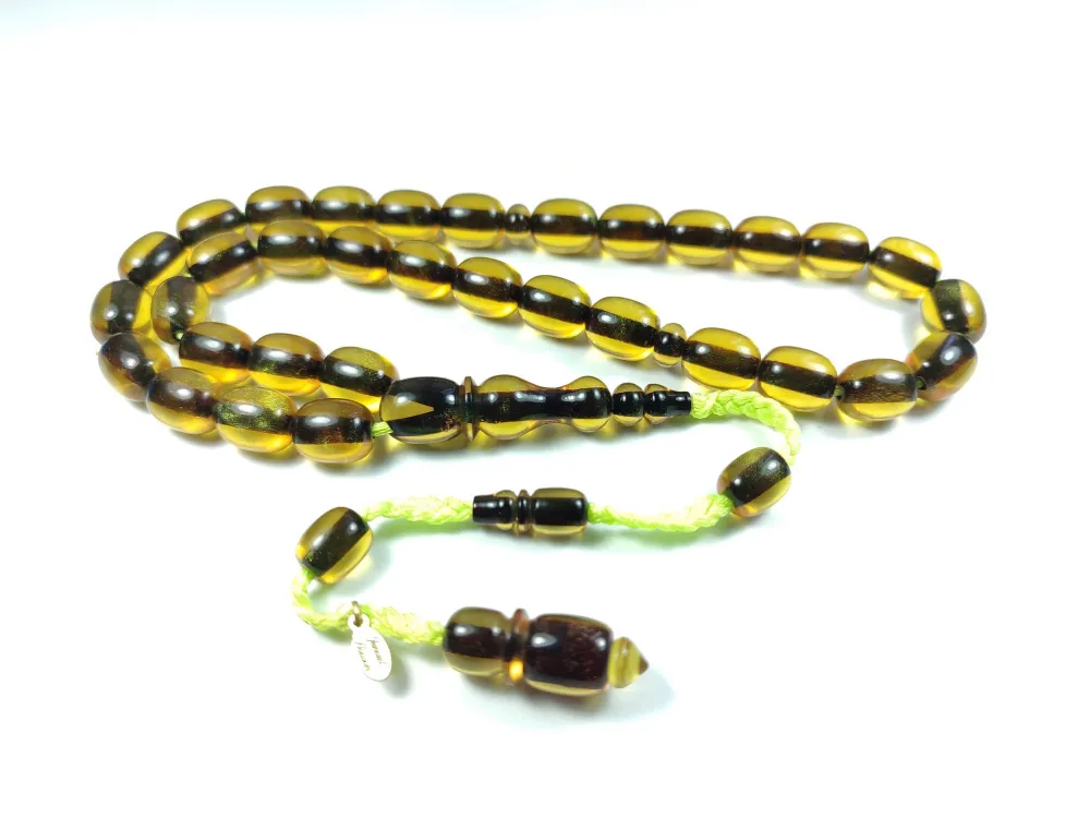 Junai̇d Hasan Usta İşi̇ İmzalı Mühürlü Sıkma Kehri̇bar küçük resim 4