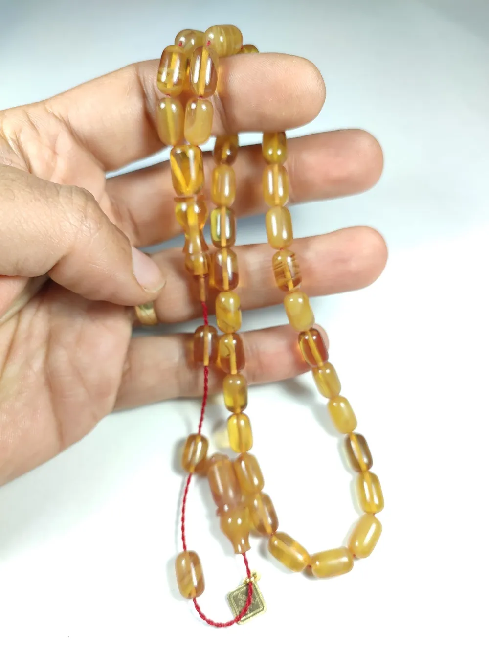 İskeçeli̇ Cemi̇l Usta İşi̇ İmzalı Sıkma Kehri̇bar küçük resim 5