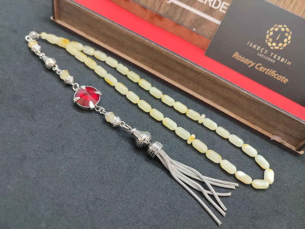 Ahşap Kutulu 475 Ayar Gümüş Püsküllü Kali̇ngrad Kaya Damla 8.65 Gr. küçük resim 2