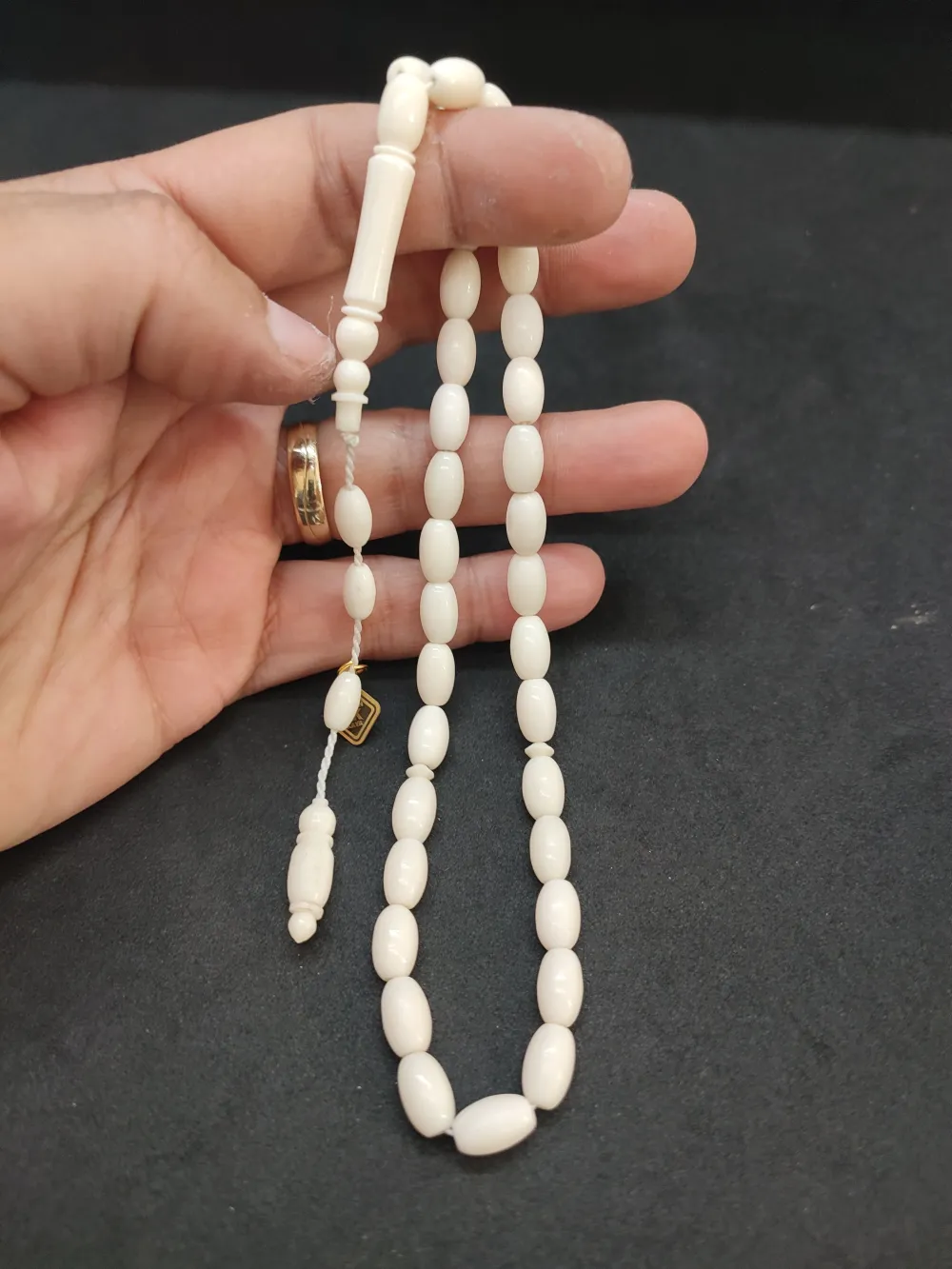 Hakan Kaya Usta Eseri̇ El Boy Çi̇ft Kat Ci̇lalı Naturel Deve Kemi̇ği̇ küçük resim 5