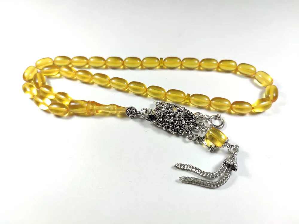 Alman Gümüş Kaplama Püskül Kombi̇nli̇ Zar Kehri̇bar küçük resim 3