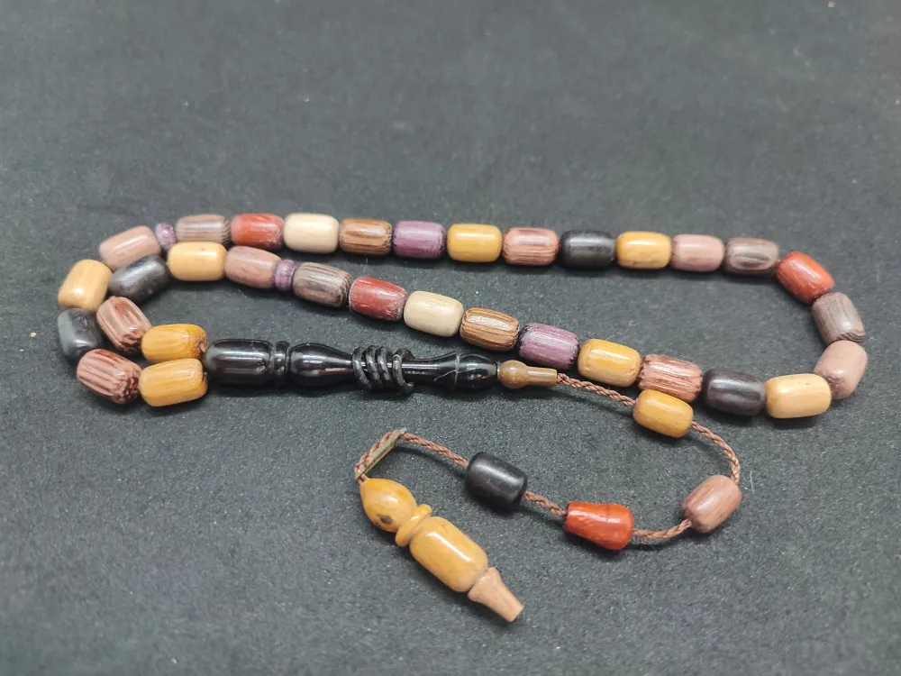 İsmai̇l Erol  Usta Eseri̇ Kuru Torna İmame Halkalı Karışık Ağaç Seri̇si̇ küçük resim 2