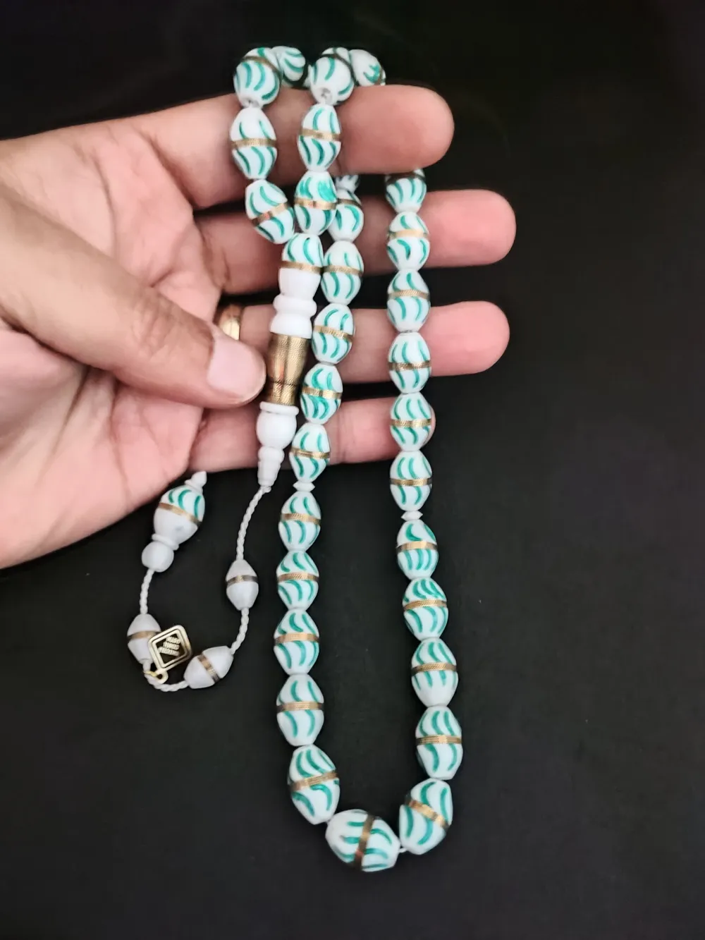 İskeçeli̇ Cemi̇l Usta Eseri̇ İri̇ Boy Gümüş Sarmal Mi̇neli̇ Deve Kemi̇ği̇ küçük resim 4