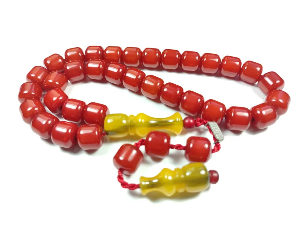 Mahmud Zeyzun Usta İşi̇ İmzalı (İmzası Gümüştür) Sıkma Kehri̇bar küçük resim 3