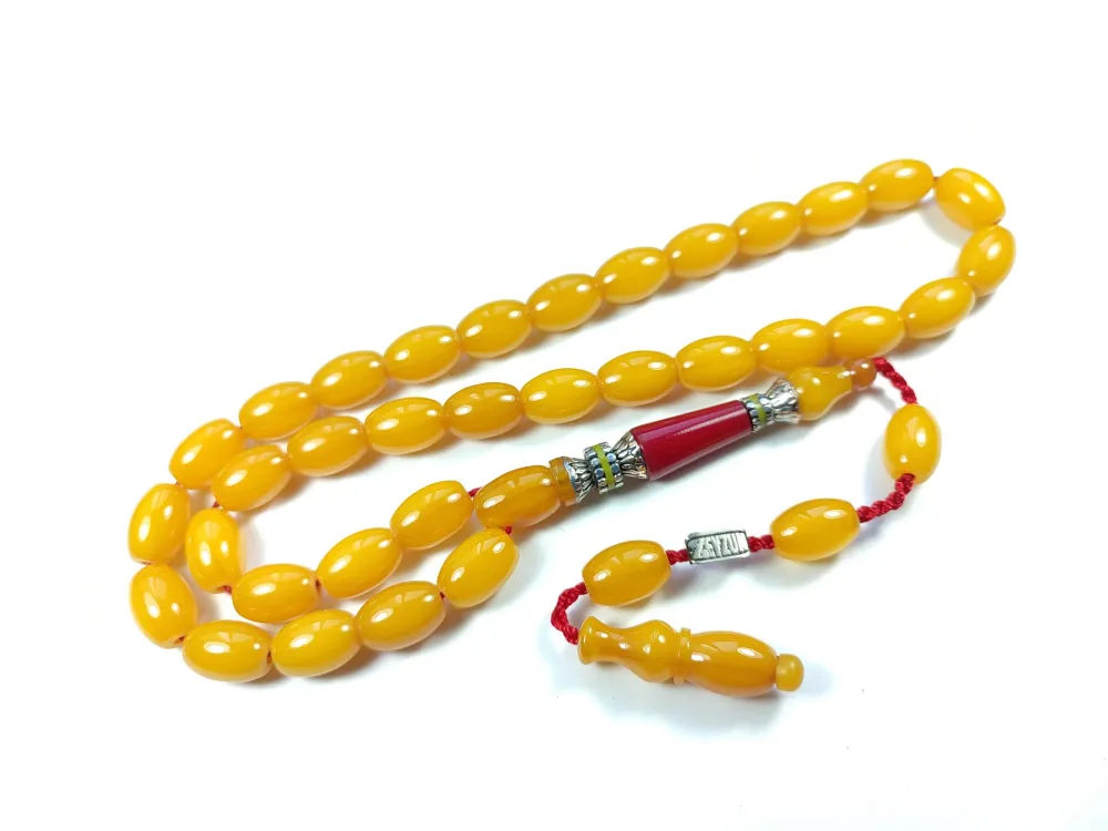 Ebu Zeyn Usta İşi̇ İmzalı Mühürlü Gümüş Nakkaş İmame Sıkma Kehri̇bar