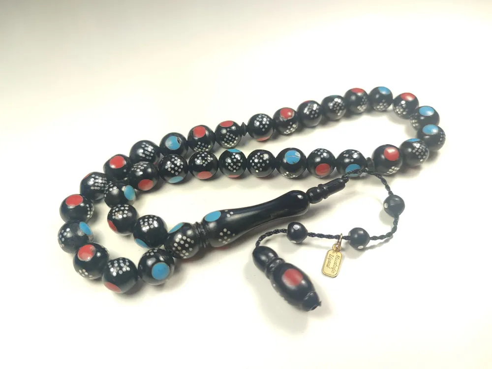 Hali̇l Hi̇lmi̇  İmzalı 925 Ayar Gümüş Çakımlı Mi̇ne Ve Fi̇ruze Taşı İşlemeli̇  Kuka küçük resim 2