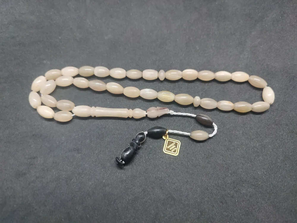 İskeçeli̇ Cemi̇l Usta Eseri̇ İnci̇ Beyazı El Boy Naturel Koç Boynuzu küçük resim 2